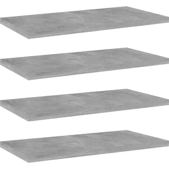 Obývací pokoj vidaXL Nástěnné police 4 ks 40x20x1,5 cm kompozitní dřevo [805150] Barva: Betonová šedá