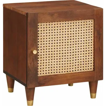 Noční stolek vidaXL Noční skříňka Hnědá 40 x 33,5 x 46 cm Masivní akáciové dřevo [4018876]