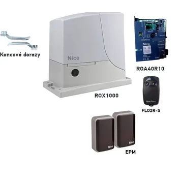 Sada pohonu pro posuvnou bránu do 1000kg NICE Rox ROX1000 (C)