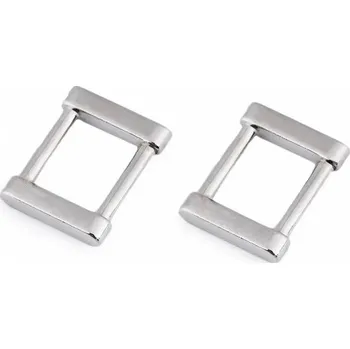 Průvlek na oděvy a tašky šíře 15 mm - nikl - 1ks