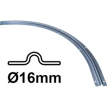 Zakřivená kolejnice U16 pro obloukovou bránu, poloměr 1 m