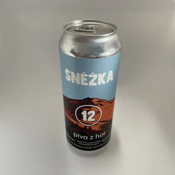 Pivo Pivo Sněžka 12° světlá, 0,5 litr - plech