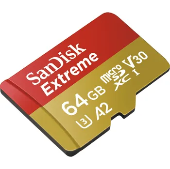 Ukládání dat SanDisk Extreme micro SDXC 64 GB 170 MB/s A2 C10 V30 UHS-I U3