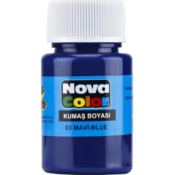 Speciální výtvarná barva Nova Color - barva na textil NC-161, modrá, 30 ml