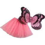 Karnevalový kostým - motýl, barva 1 růžová sv.