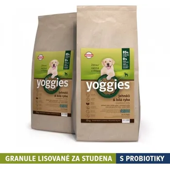 Yoggies MINIGRANULE s jehněčím a bílou rybou 30kg + dárek Kostičky masové 20ks