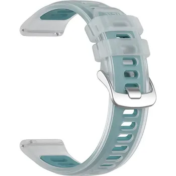 Řemínek na hodinky Silikonový řemínek Ricardo 22mm (pro Garmin Forerunner 570 (47mm) aj.), modrý, Quick Release