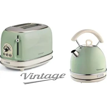 Set domácích spotřebičů Ariete Vintage výhodný SET (155/14 toastovač + 2877/04 rychlovarná konvice)