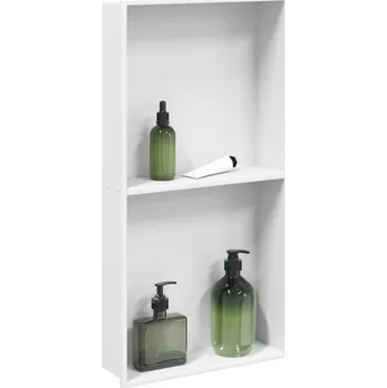 vidaXL Nika do sprchového koutu broušená 32 x 62 x 9 cm nerez [4005135] Barva: Bílá