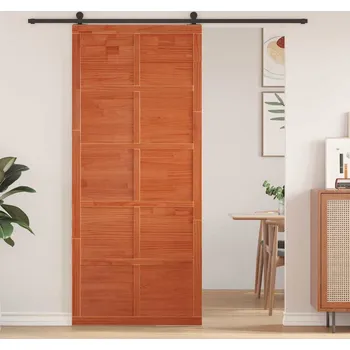 Interiérové dveře vidaXL Zavěsné posuvné dveře Voskově hnědá 100 x 2,5 x 208 cm [870415]