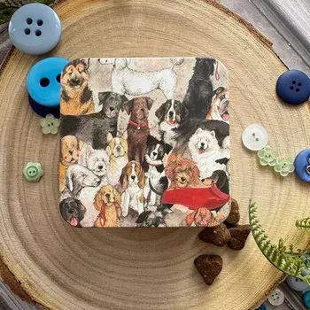 Dóza na potraviny Dózička Best of Breed 8,7*8,7*4 cm, Alex Clark (Plechová dóza s pejsek, pejsci)