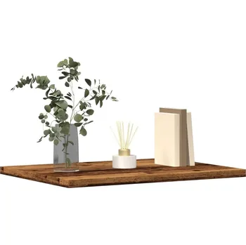 police vidaXL Nástěnné police 4 ks 40x30x1,5 cm kompozitní dřevo [805160] Barva: Staré dřevo