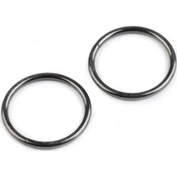 Kovový kroužek na karabinku nebo popruh 30 mm - nikl černý - 1ks