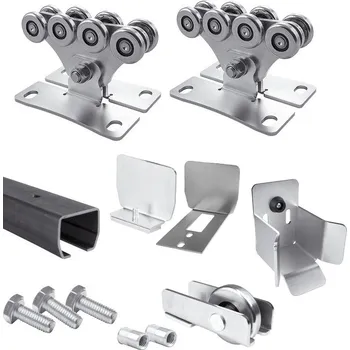 Pohon brány CAIS Samonosná sada 73x61x3,5 posuvné brány do šířky průjezdu 4,5 m, perforovaný Fe profil KIT DINO SBE 02