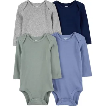 Kojenecký body CARTERS CARTER'S Body dlouhý rukáv Blue/Green/Gray kluk 4ks NB/vel. 56