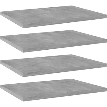 police vidaXL Nástěnné police 4 ks 40x30x1,5 cm kompozitní dřevo [805160] Barva: Betonová šedá