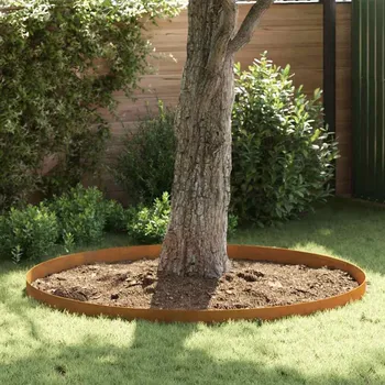 Plotovka vidaXL Okraj trávníku 4 pcs Rezavá 450 x 15 cm [868027]