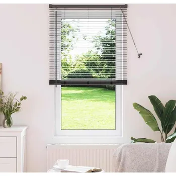 Roleta vidaXL Žaluziové rolety se záclonami Černá 175 x 80 cm Hliník [42006143]