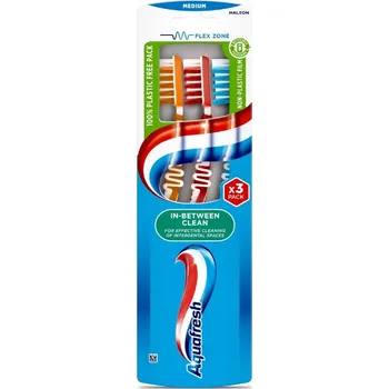 Zubní kartáček Aquafresh 3 Pack Ii-Between Clean Medium