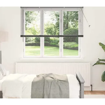 Roleta vidaXL Žaluziové rolety se záclonami Tmavě šedá 175 x 155 cm Hliník [42006083]