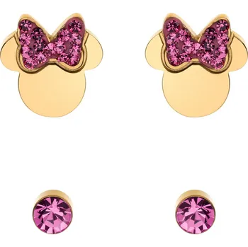 Souprava šperků Disney set dětských náušnic Minnie Mouse ocelový pozlacený S600149YRPL-B.CS