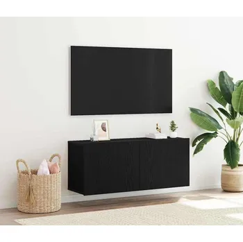 Televizní stolek vidaXL Sestava TV skříněk Černý dub 100 x 30 x 41 cm kompozitní dřevo [863084]