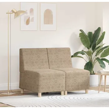 Pohovka vidaXL Modulová sedačka bez opěradel 2 pcs Světle šedá 55 x 74 x 82 cm [3399789]