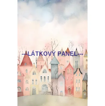 Látkový panel - Domečky - BAR - 65 Velikost: 20x13cm, Materiál: Kočárkovina