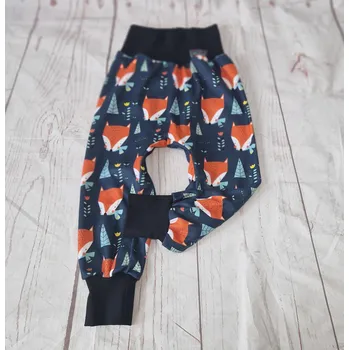 Yháček Flísové tepláky Yháček, Liščí hlavy na petrolejové Velikost: 116