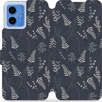 Pouzdro na mobilní telefon Flipové pouzdro Mobiwear - Motorola Moto G14 - VP15S Kapradiny - VÝPRODEJ (Knížkové flip pouzdro, obal, kryt na mobil Motorola Moto G14 - VP15S Kapradiny, materiál Umělá kůže + TPU - ochrana 360°, stojánek, silikonová vanička, magnetické zavírání)