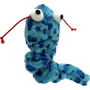 Hračka pro kočku TOMMI PLYŠOVÝ VIBRUJÍCÍ ČERVÍK PRO KOČKY Barva: Modrá 1627