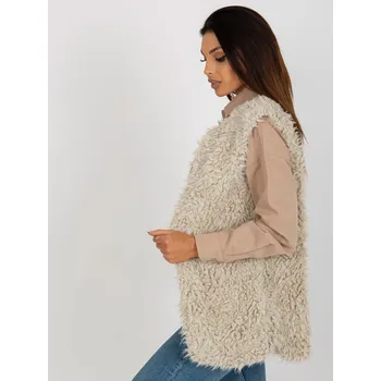 Dámská vesta Wool Fashion Italia Dámská vesta AT-KZ-22105.11P Wool Barva: Béžová, Velikost: M/L