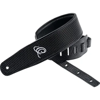 Kytarový popruh ORTEGA Leather Strap Black Braid