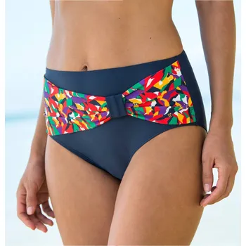 Dámské spodní prádlo Plavkové kalhotky s vysokým pasem, nařasením a potiskem Toboki vícebarevná 46