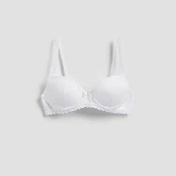 Dívčí spodní prádlo Reserved - Bavlněná podprsenka - bílá - 473GE-00X - 473GE-00X-U15