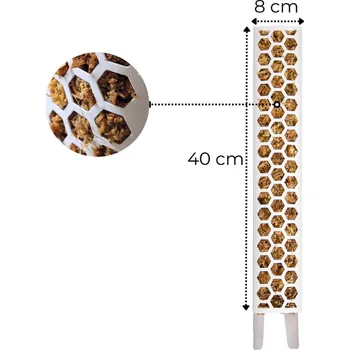 Opora na rostlinu Rašeliníková tyč L (1 díl, délka 40 cm), bílá