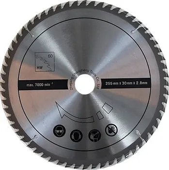 Pilový kotouč Scheppach / Woodster Scheppach pilový kotouč dřevo/lamino, TCT pr. 255/30/2,8, 60 zubů