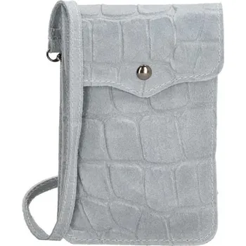 Šedá vroubkovaná kabelka na mobil „Blair“