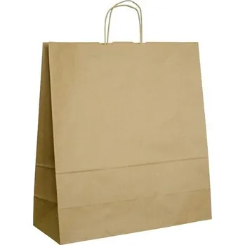 Nákupní taška Harmanec-Kuvert Papírová taška velká s krouceným uchem 45x17x48 cm, hnědá, do 10 kg
