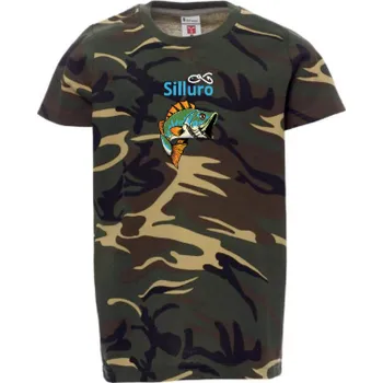 Rybářské oblečení Silluro triko dětské s rybkou 2 "Štika" - modré Silluro Velikost: M ( 7-8 let )