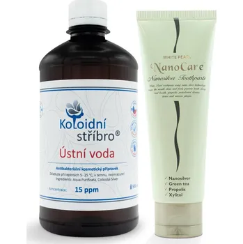 Ústní voda Koloidní stříbro s.r.o. Ústní voda 500 ml + Zubní pasta 100 g - SLEVA 22 %