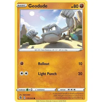 Sběratelská karetní hra Geodude 135/264 - Fusion Strike Typ karty: Reverse Holo