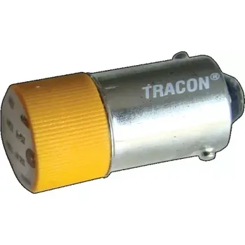tlačítko Tracon NYGL-ACDC230Y Led žárovka, žlutá 230V AC/DC, Ba9s (Tracon NYGL-ACDC230Y)