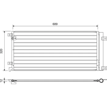 Výparník klimatizace Kondenzátor, klimatizace VALEO 822732