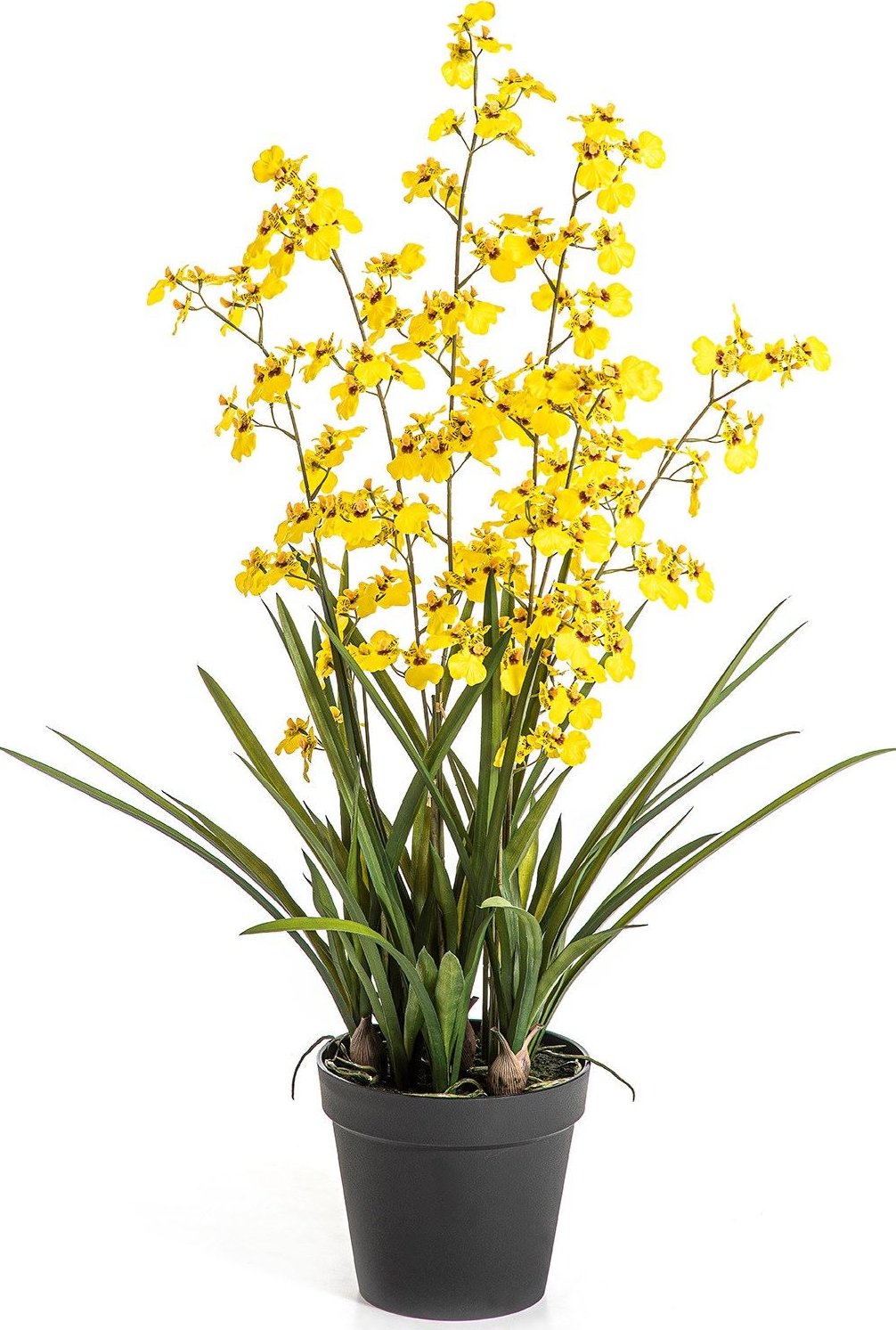 Luxusní umělá Orchidej Oncidium žlutá, 100cm
