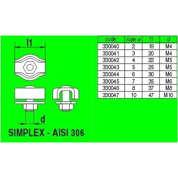 Lany Lanová svorka SIMPLEX NEREZ 6 mm