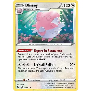 Sběratelská karetní hra Blissey 203/264 - Fusion Strike Typ karty: Reverse Holo