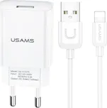 USAMS T21 sada adaptéru s portem USB-A a kabelu USB-A na Lightning - 10,5W - 1 m - bílá