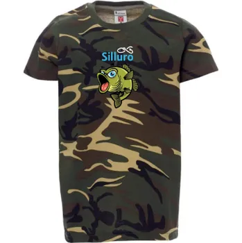 Rybářské oblečení Silluro triko dětské s rybkou 3 "Kapr" - modré Silluro Velikost: M ( 7-8 let )