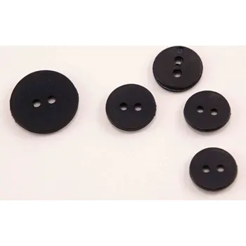 Knoflík Dírkový knoflík - tmavě modrý matný - průměr 1,14 cm